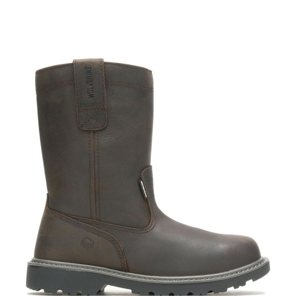 Wolverine Men's 11 Floorhand Waterproof 10" Steel Toe Work Boot brown